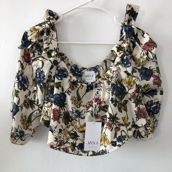 MISA Los Angeles | Floral Crop Top - Picture 7 of 12